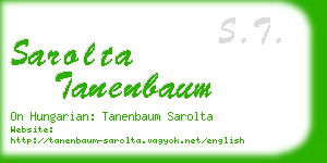 sarolta tanenbaum business card